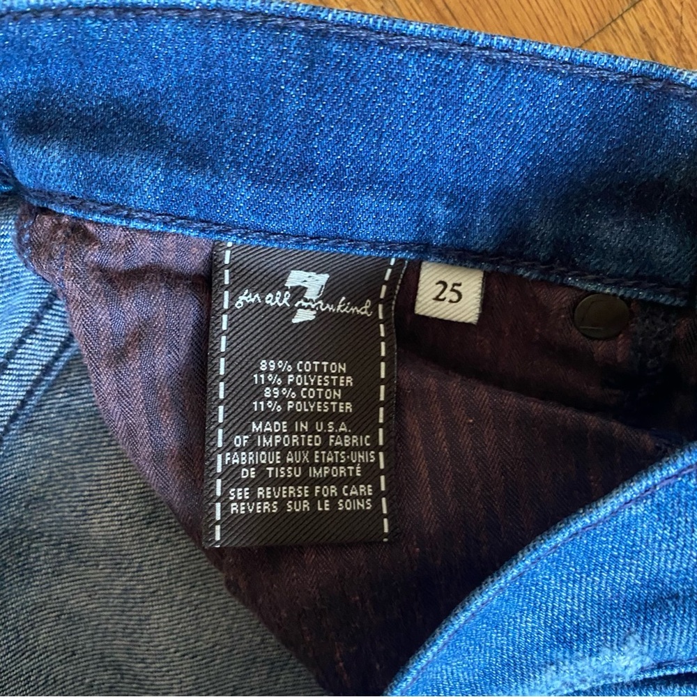 7 For All Mankind Indigo Straight Leg Jeans Women’s Size 25 - Picture 4 of 9
